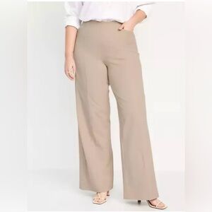 Old Navy Pixie Wide Leg Pull On Pants Sz Large Khaki Tan
